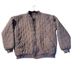 Selene Sport Quilted Bomber Jacket, Size S, 100% Silk Shell